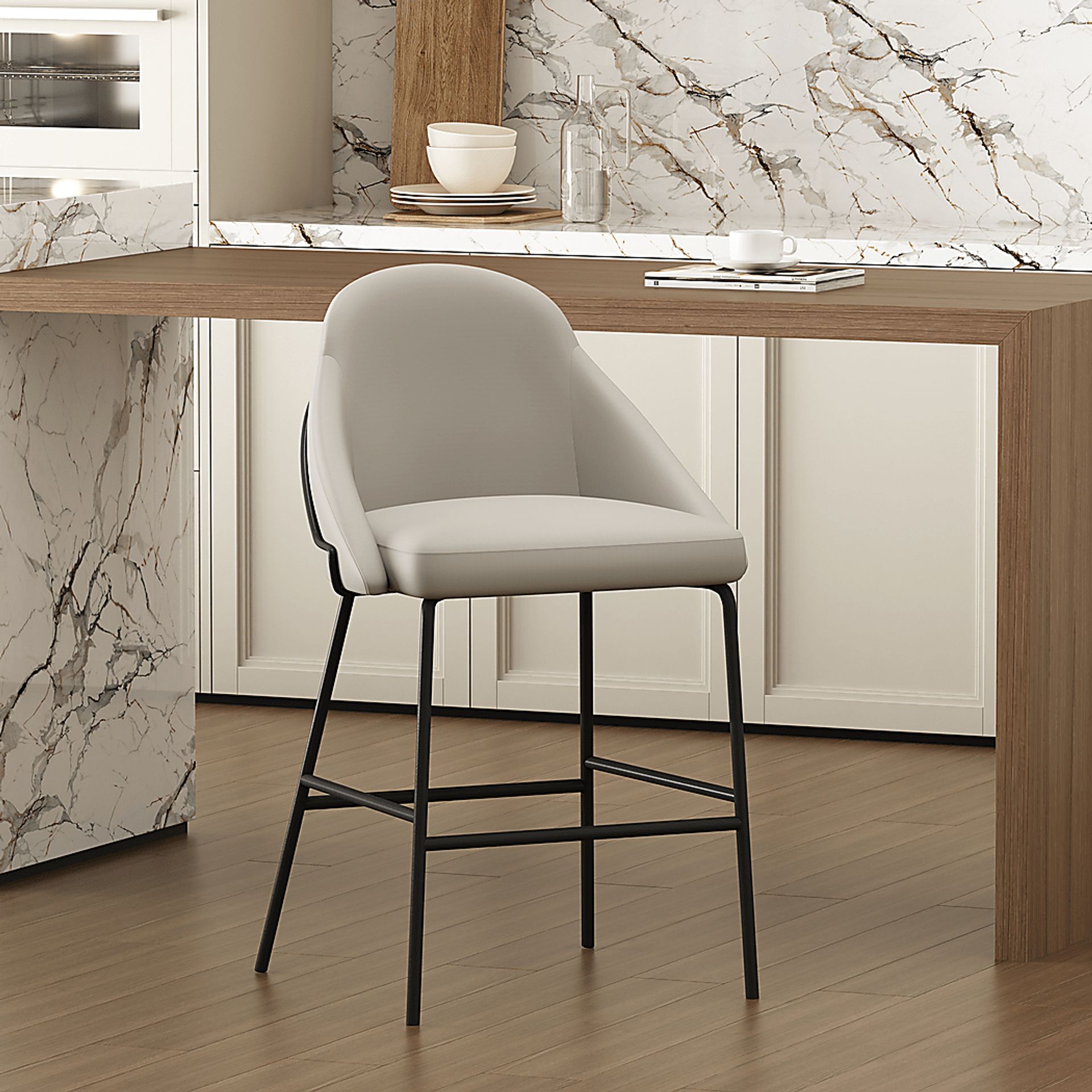 Acewalk I Gray Counter Height Stool - Image 2