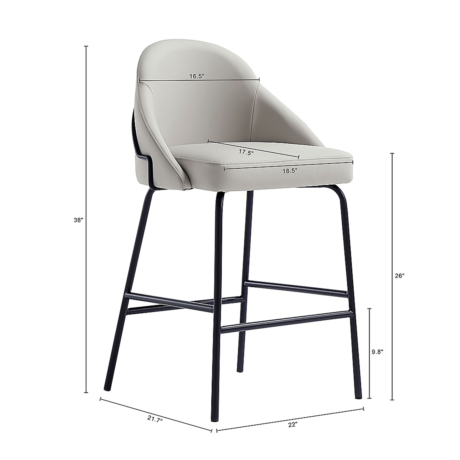 Acewalk I Gray Counter Height Stool - Image 9