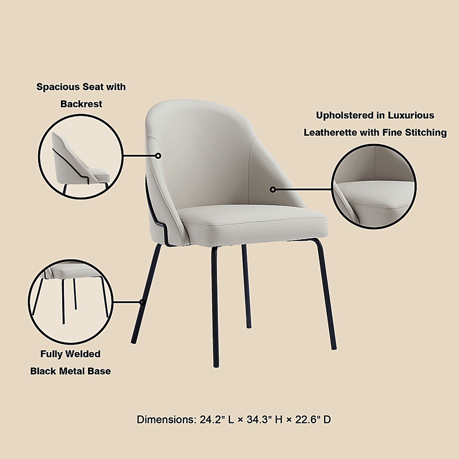 Acewalk I Gray Dining Chair - Image 7