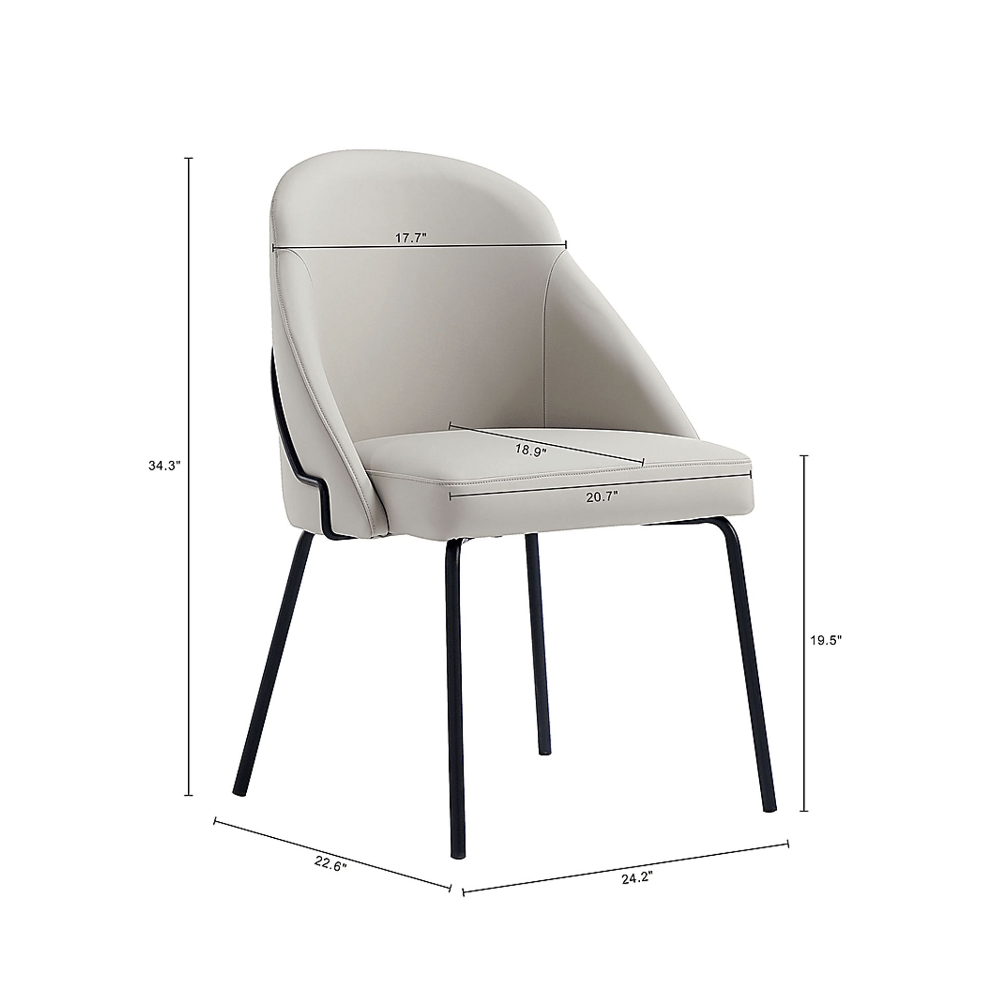 Acewalk I Gray Dining Chair - Image 9