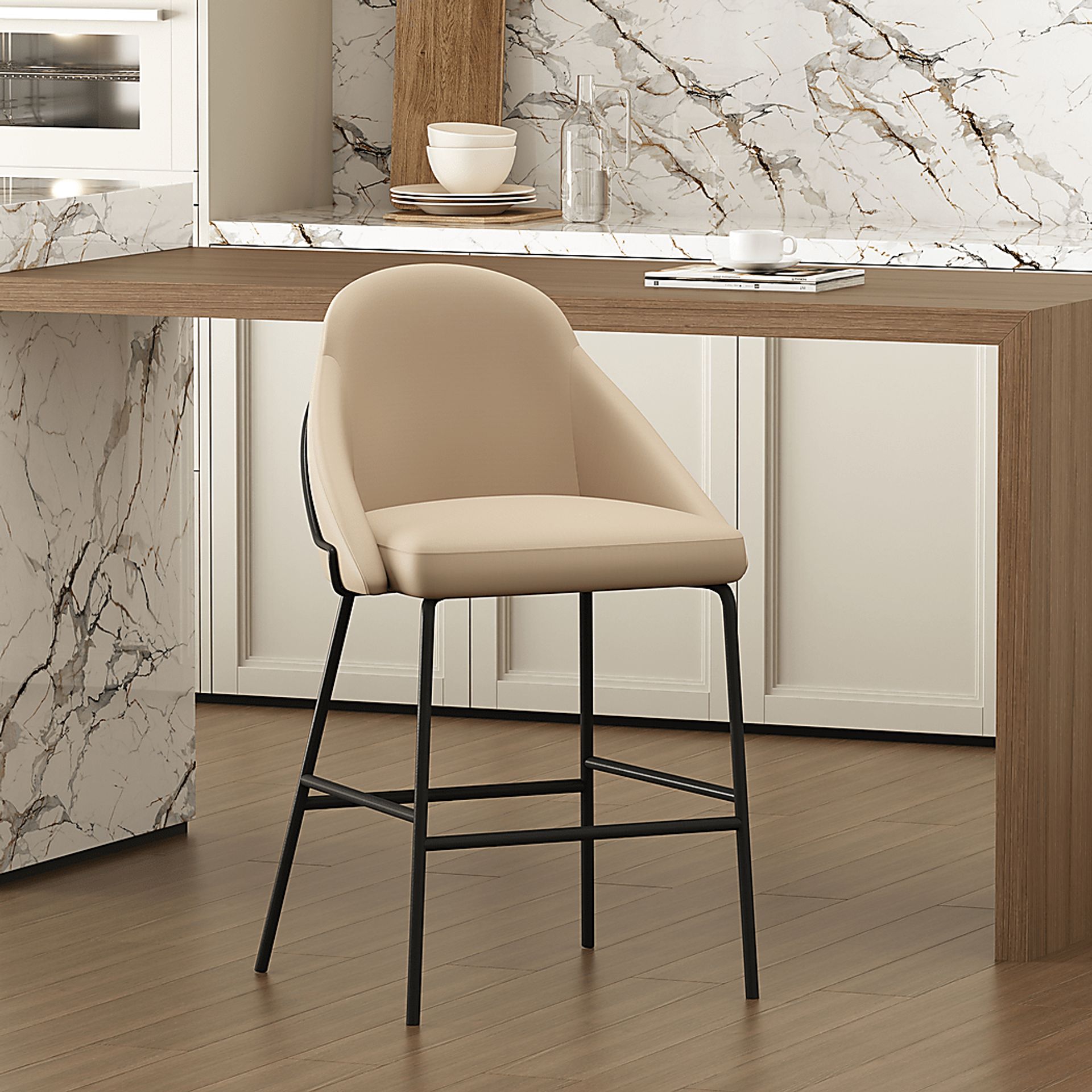 Acewalk I Tan Counter Height Stool - Image 2