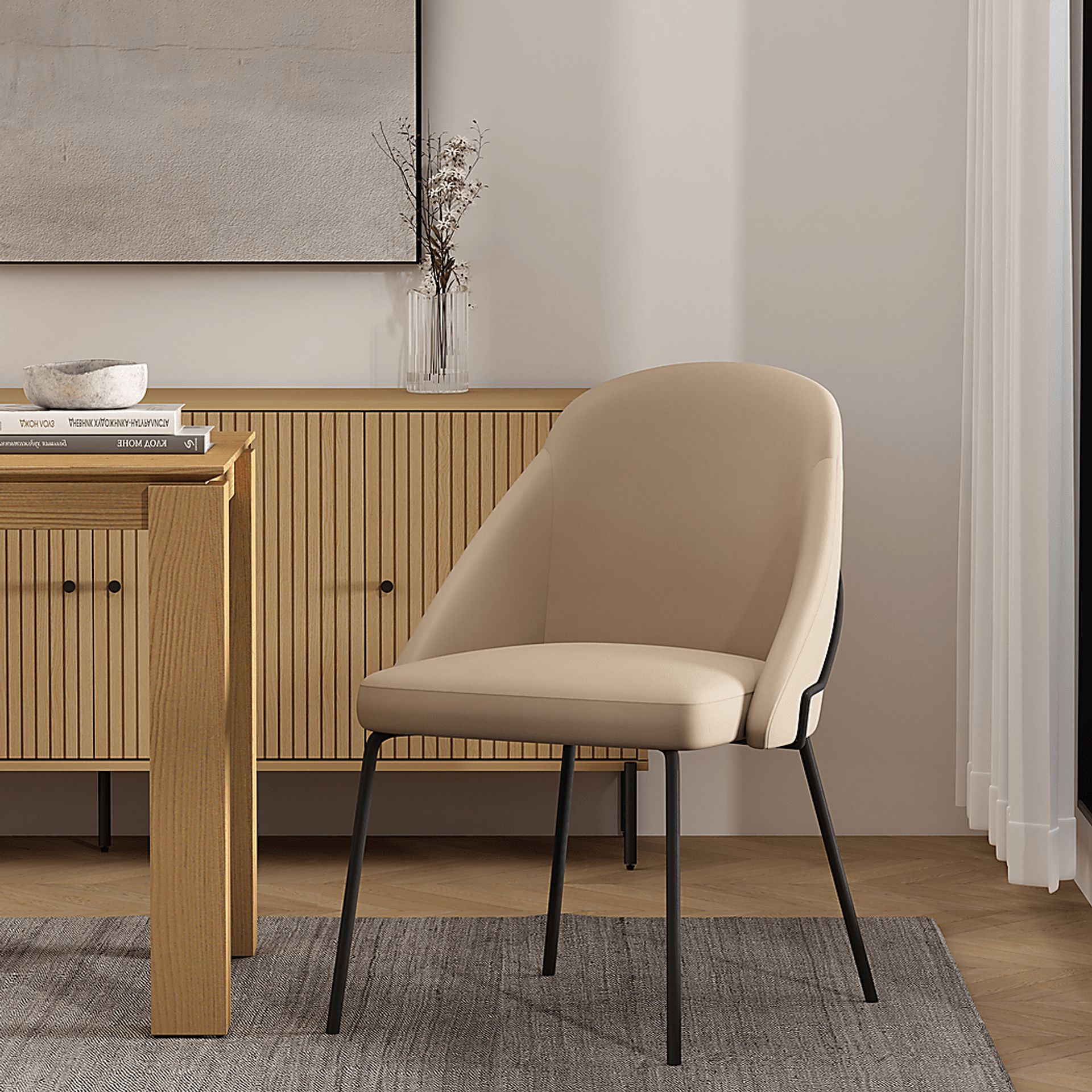 Acewalk I Tan Dining Chair - Image 2