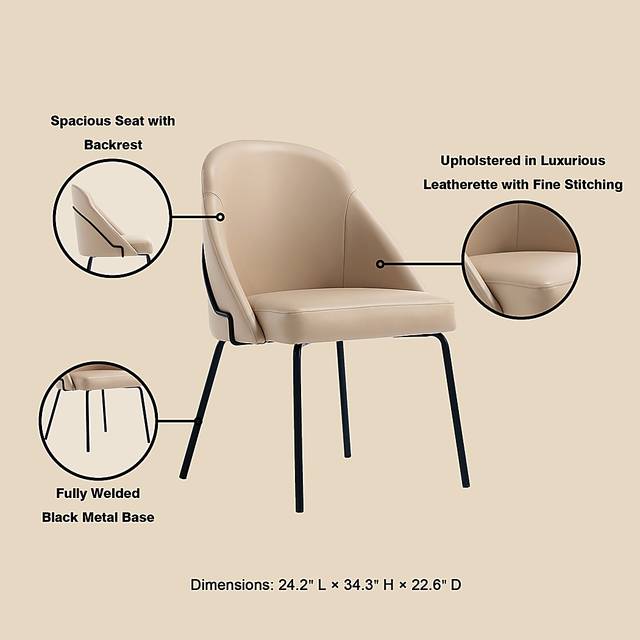 Acewalk I Tan Dining Chair - Thumbnail - Image 4
