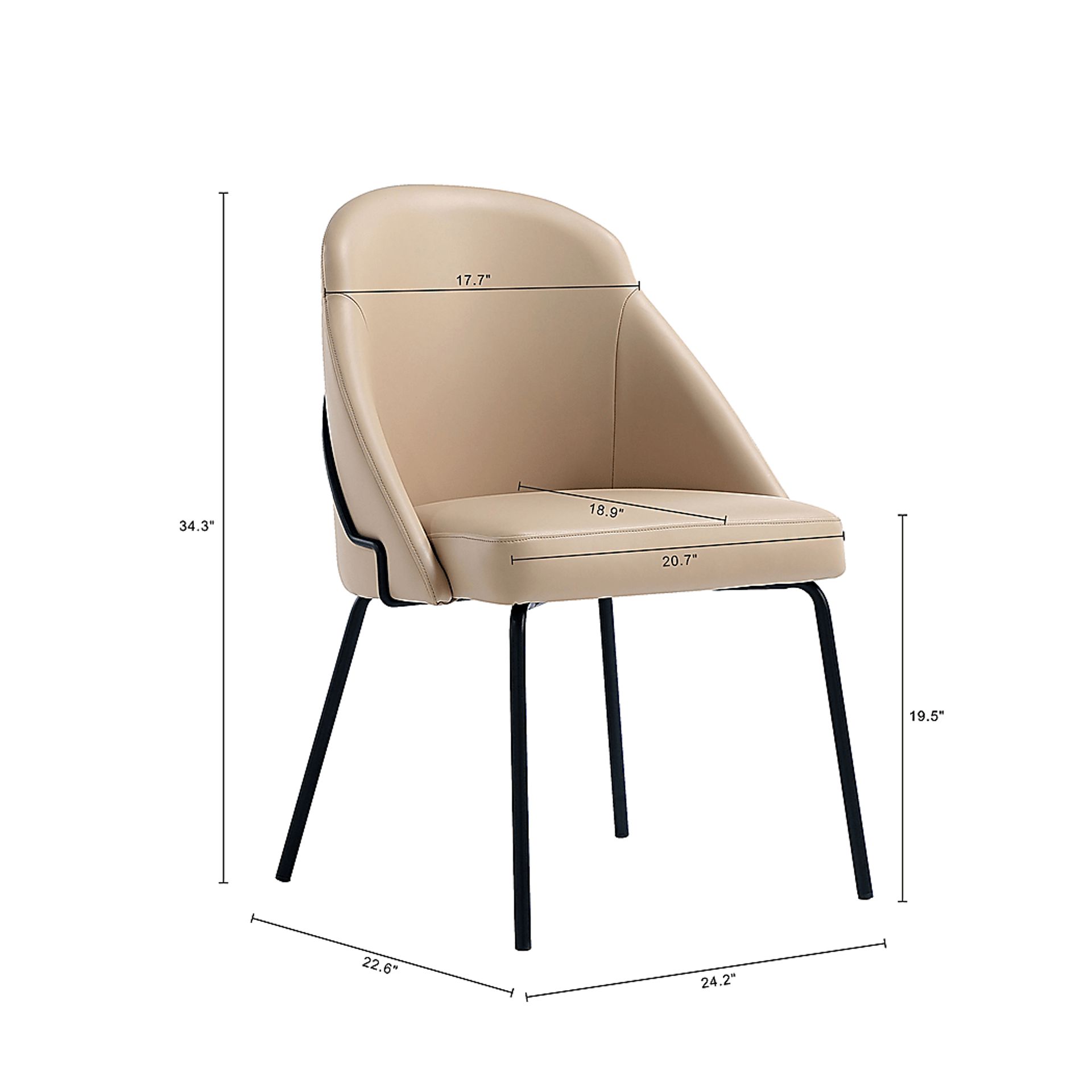 Acewalk I Tan Dining Chair - Image 9
