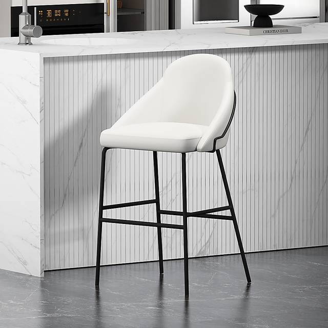 Acewalk I White Barstool - Thumbnail - Image 2