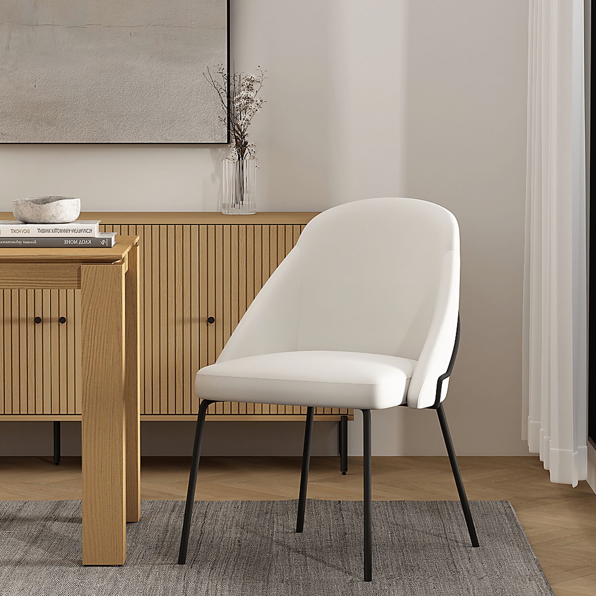 Acewalk I White Dining Chair - Image 2
