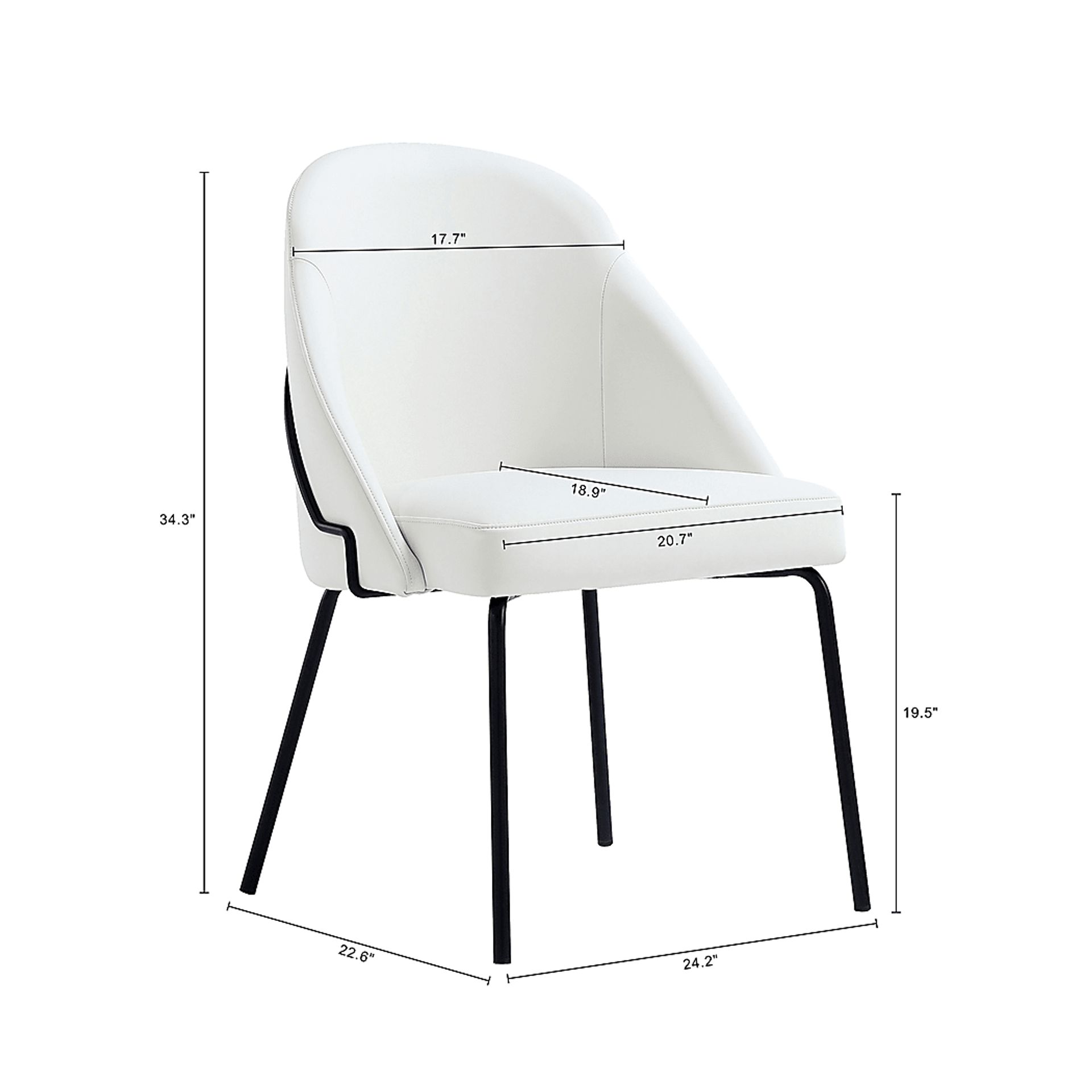 Acewalk I White Dining Chair - Image 10