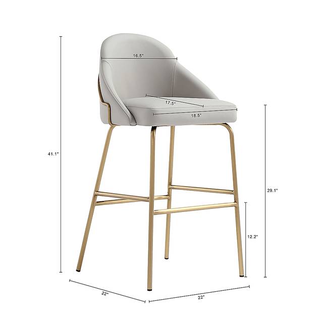 Acewalk II Gray Barstool - Thumbnail - Image 8