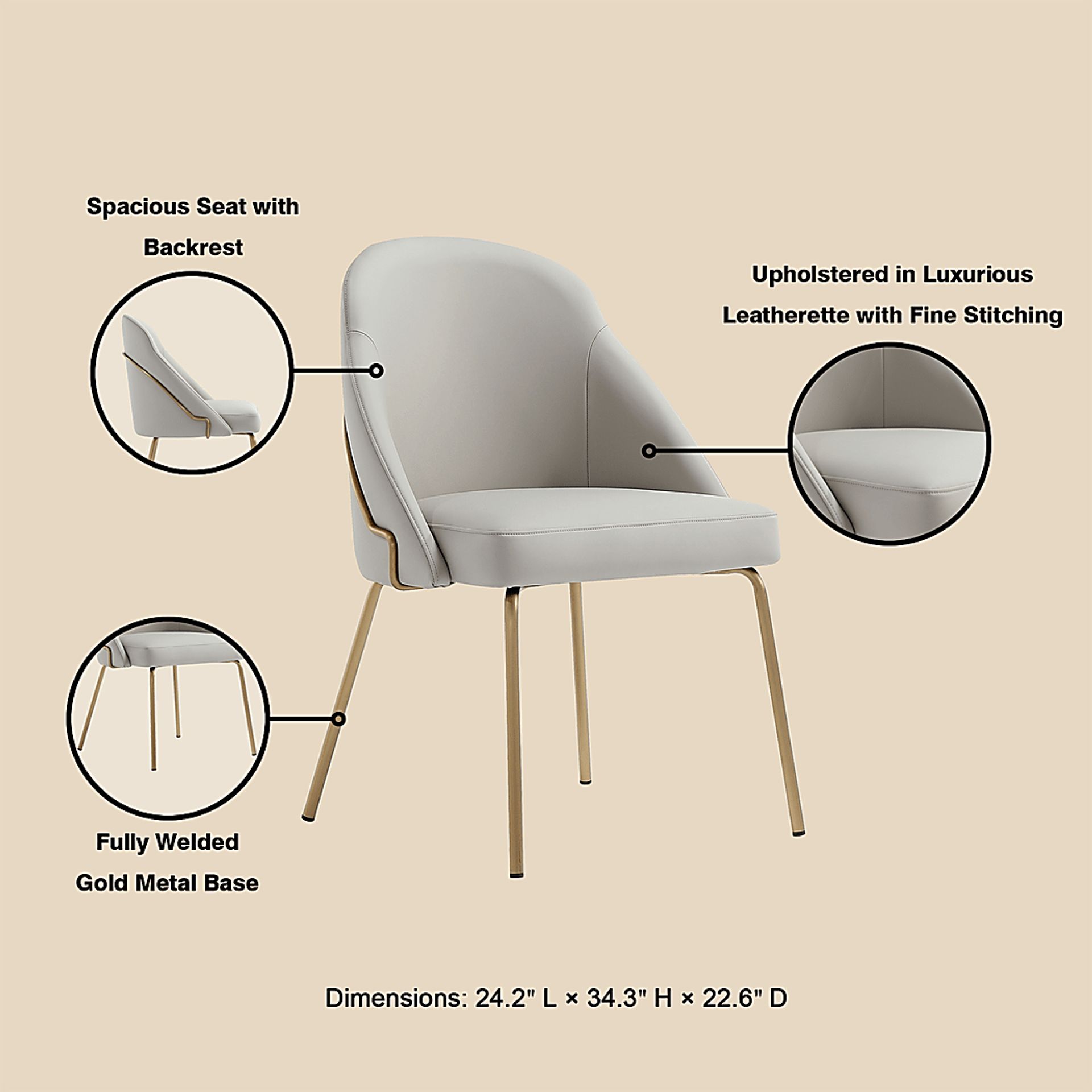 Acewalk II Gray Dining Chair - Image 8