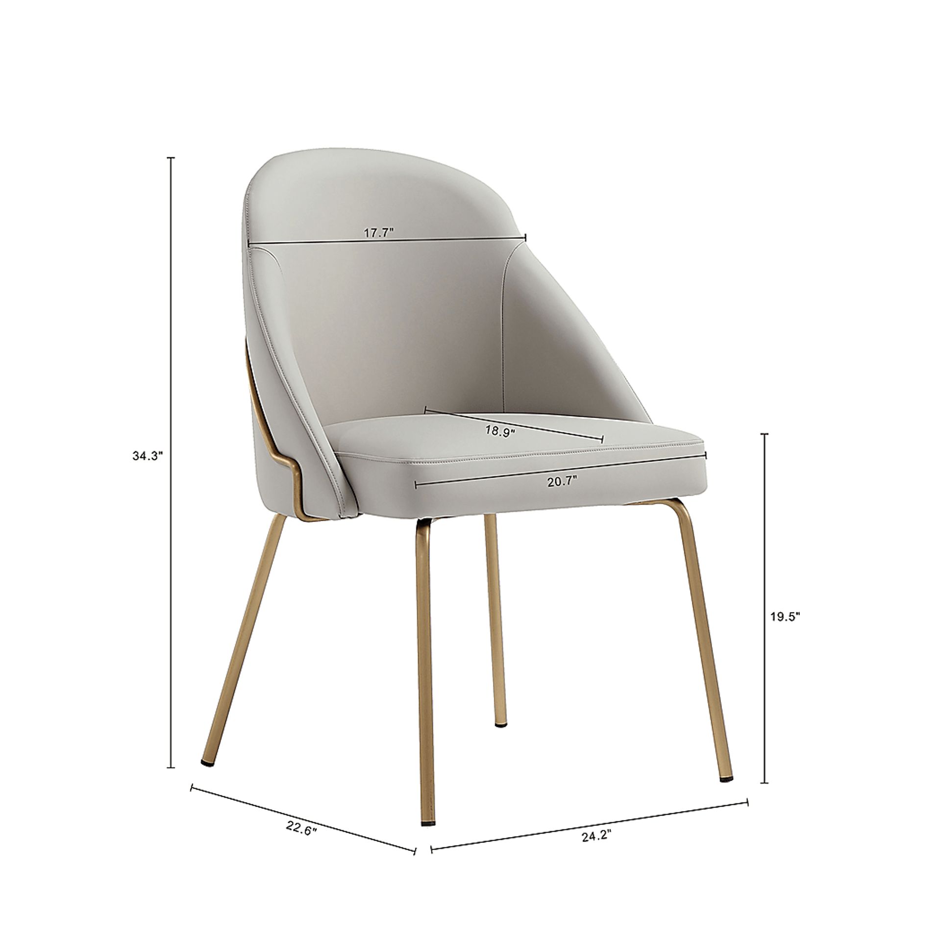 Acewalk II Gray Dining Chair - Image 9