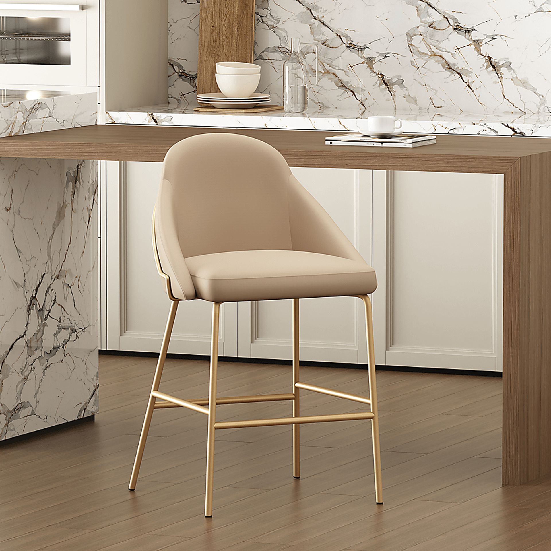 Acewalk II Tan Counter Height Stool - Image 2