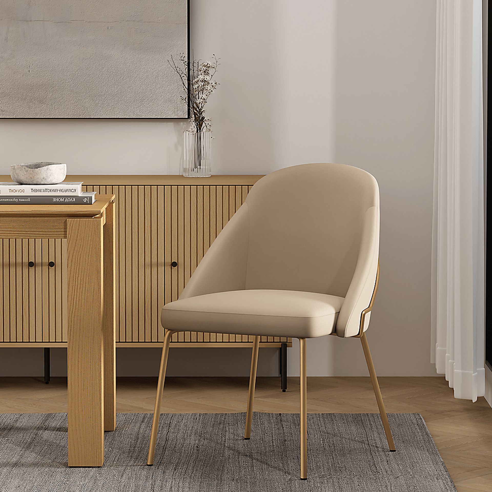 Acewalk II Tan Dining Chair - Image 2