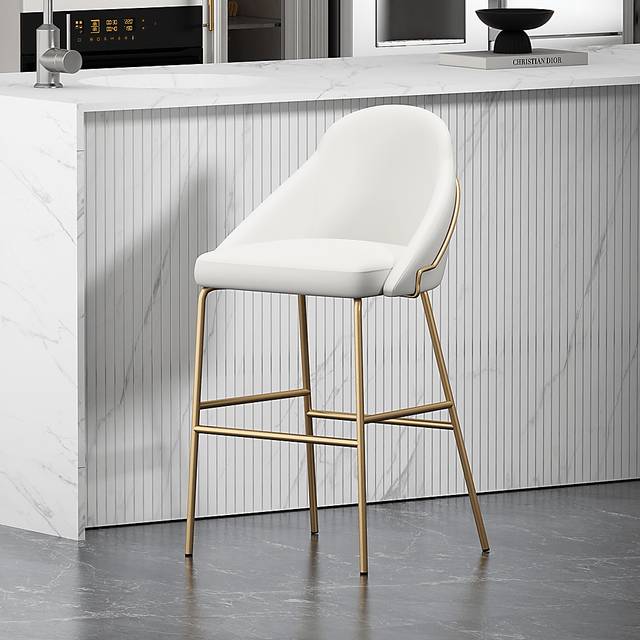 Acewalk II White Barstool - Thumbnail - Image 2