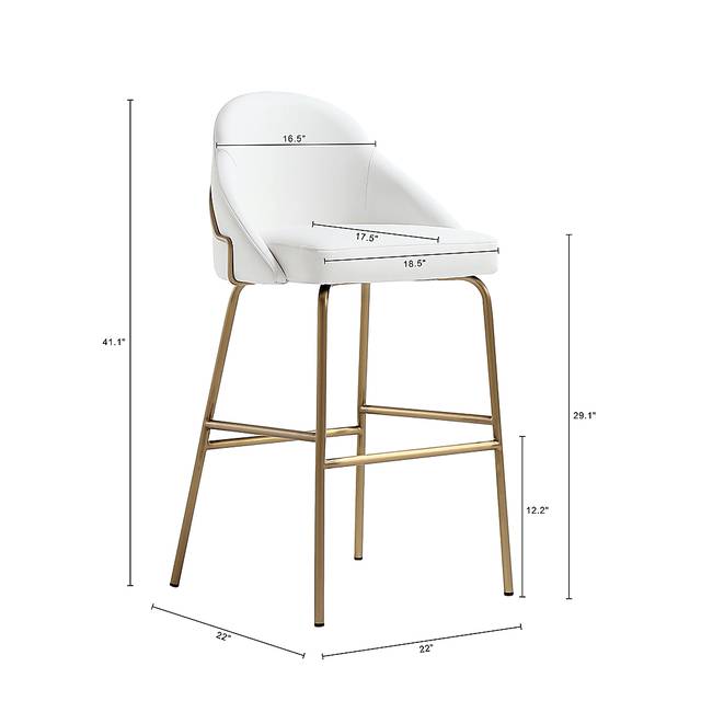 Acewalk II White Barstool - Thumbnail - Image 9