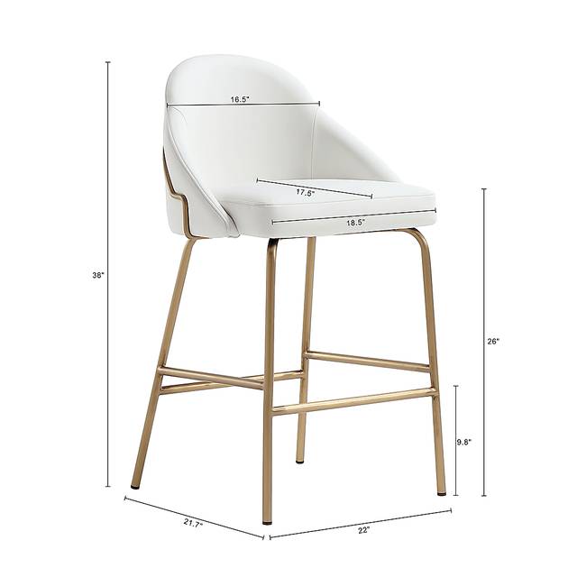 Acewalk II White Counter Height Stool - Thumbnail - Image 9