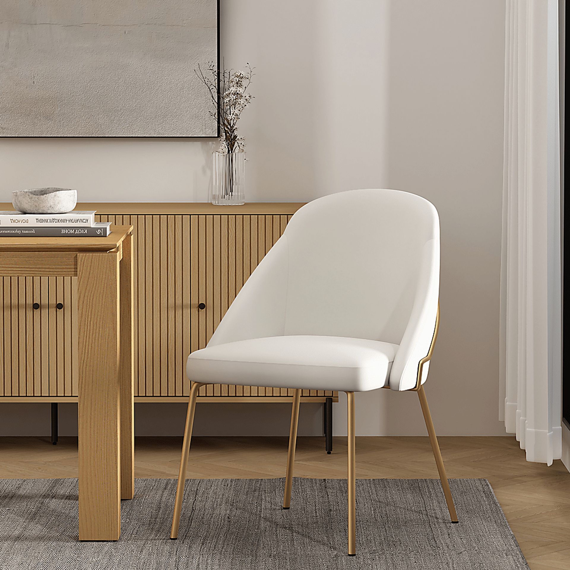 Acewalk II White Dining Chair - Image 2