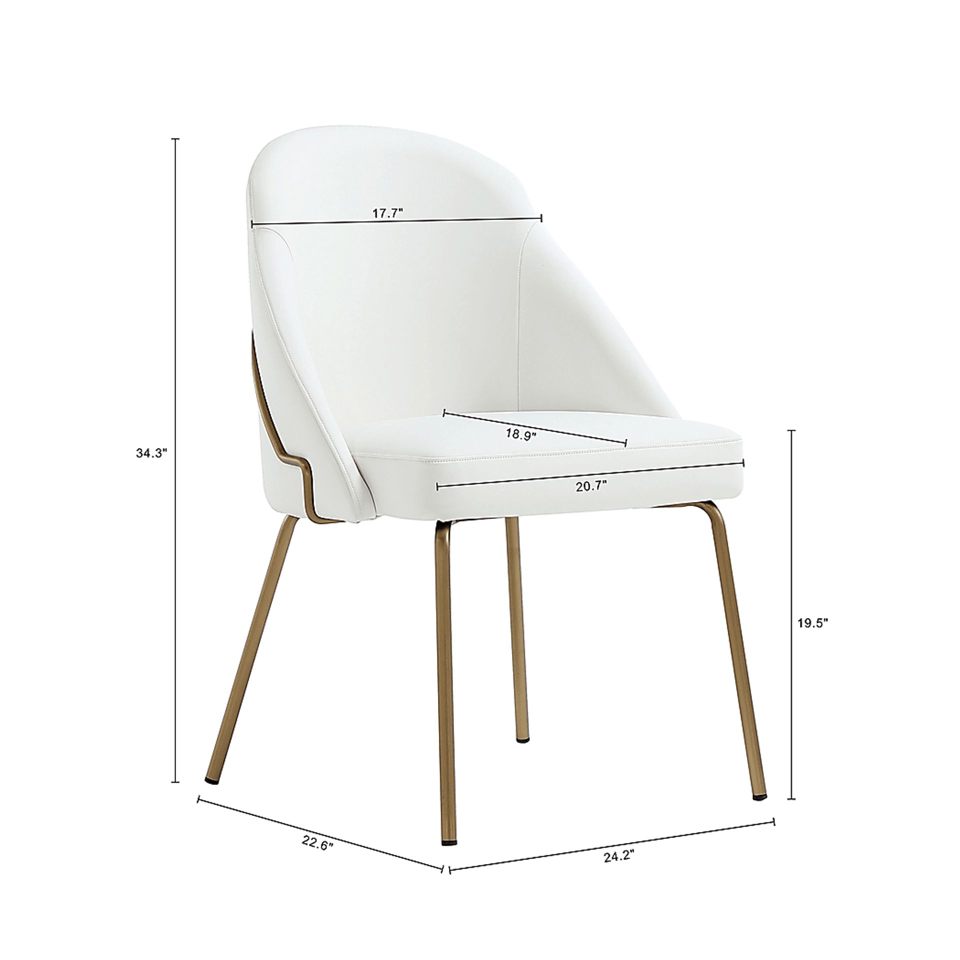 Acewalk II White Dining Chair - Image 9
