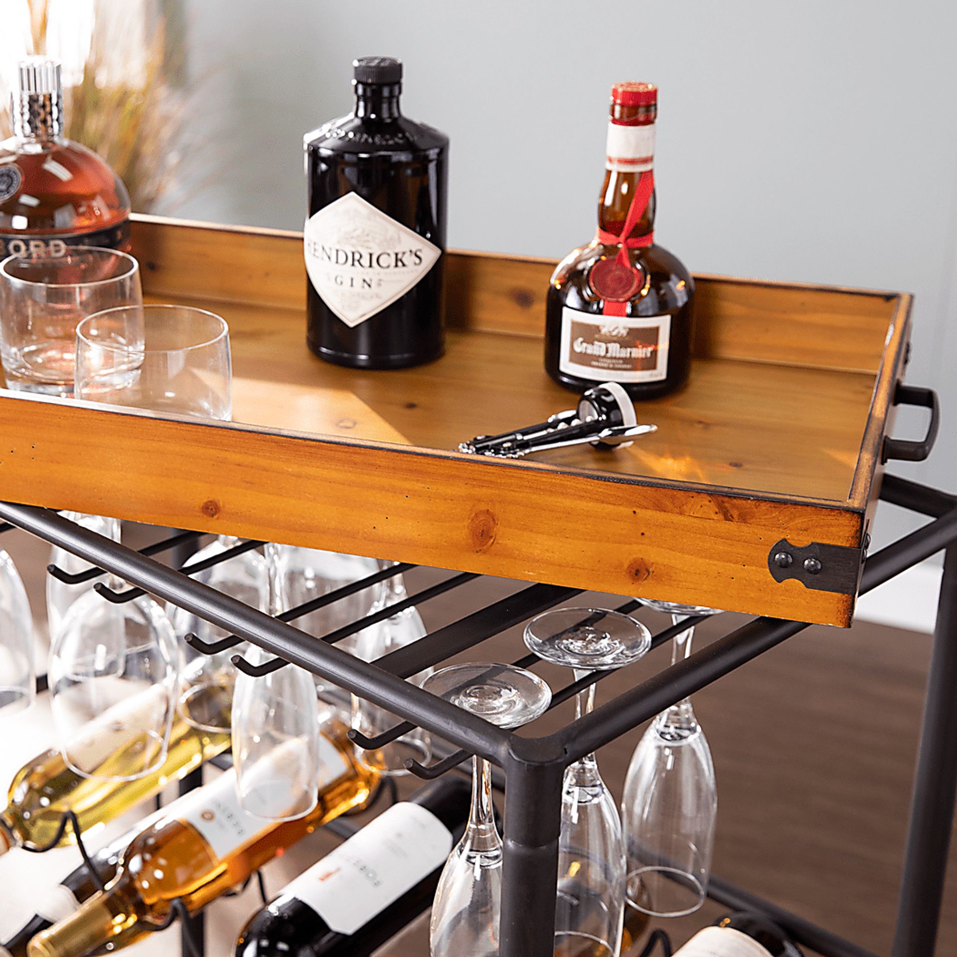 Acewares Natural Bar Cart - Image 3