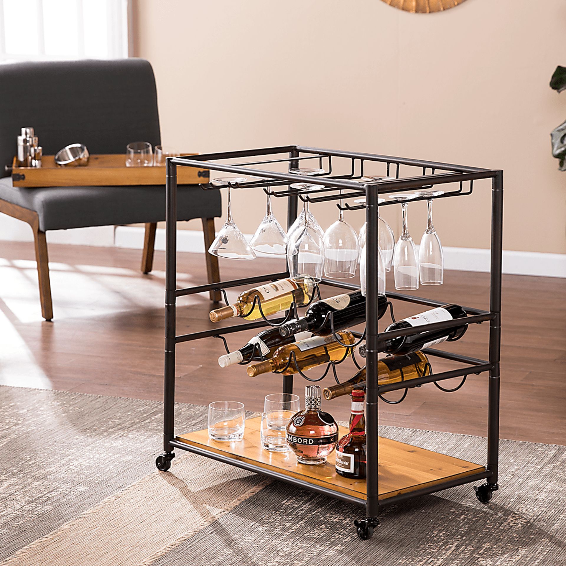 Acewares Natural Bar Cart - Image 4