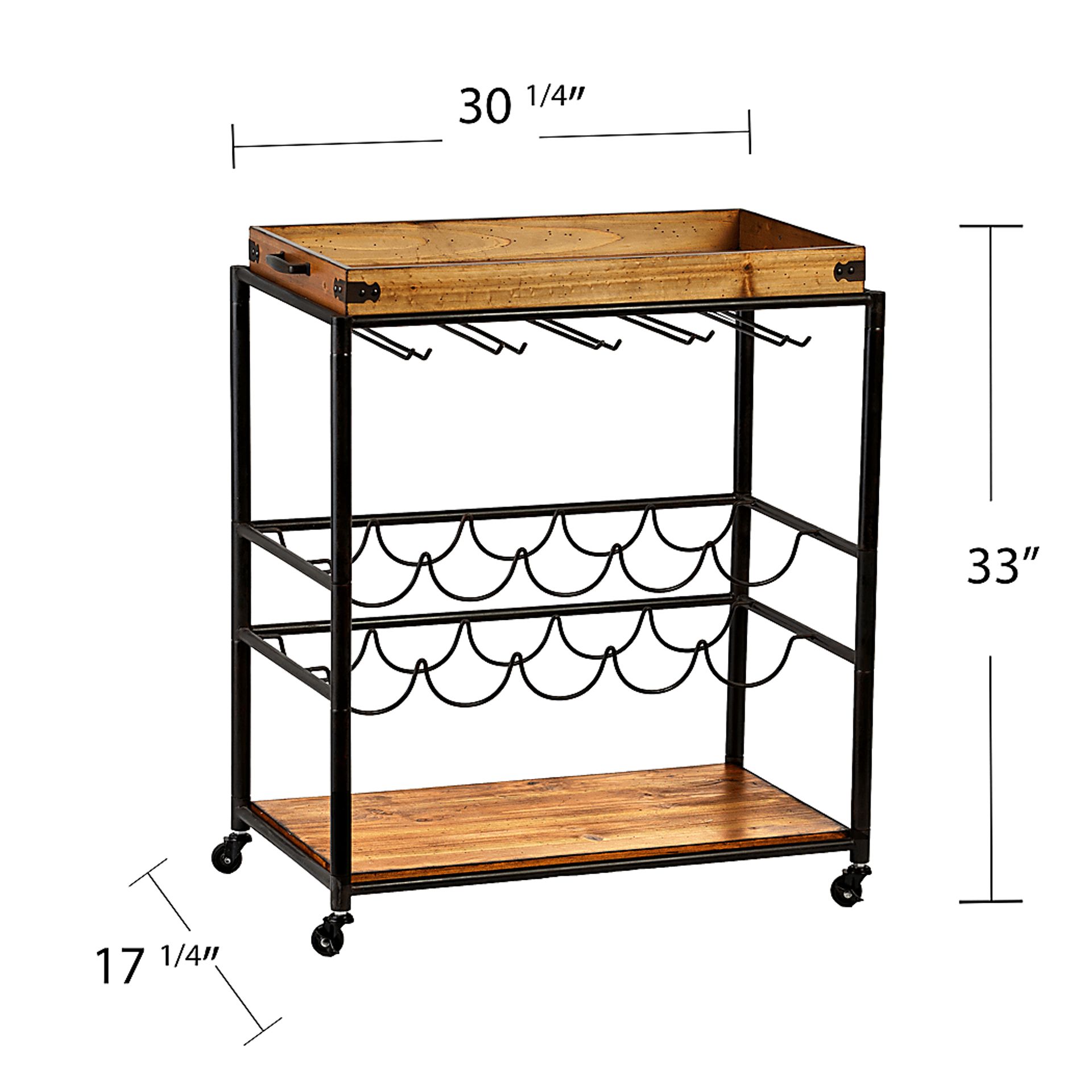 Acewares Natural Bar Cart - Image 6