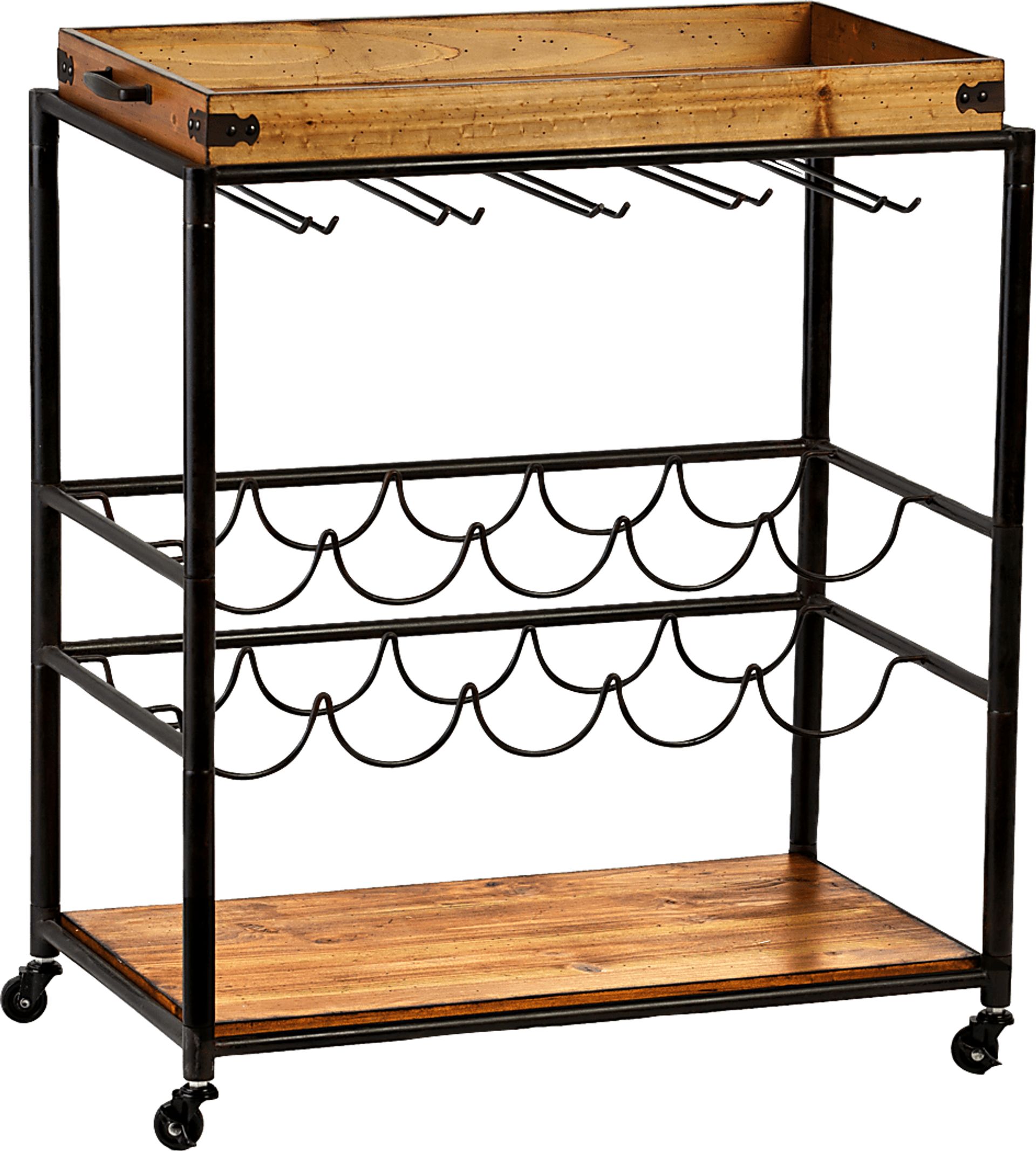 Acewares Natural Bar Cart - Image 1