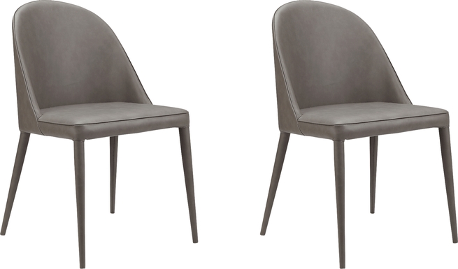 Acfold II Gray Side Chair, Set of 2