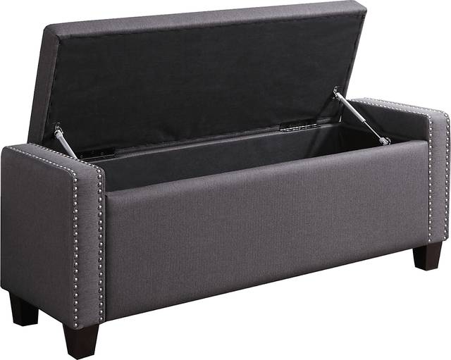 Achelle Slate Storage Bench - Thumbnail - Image 2