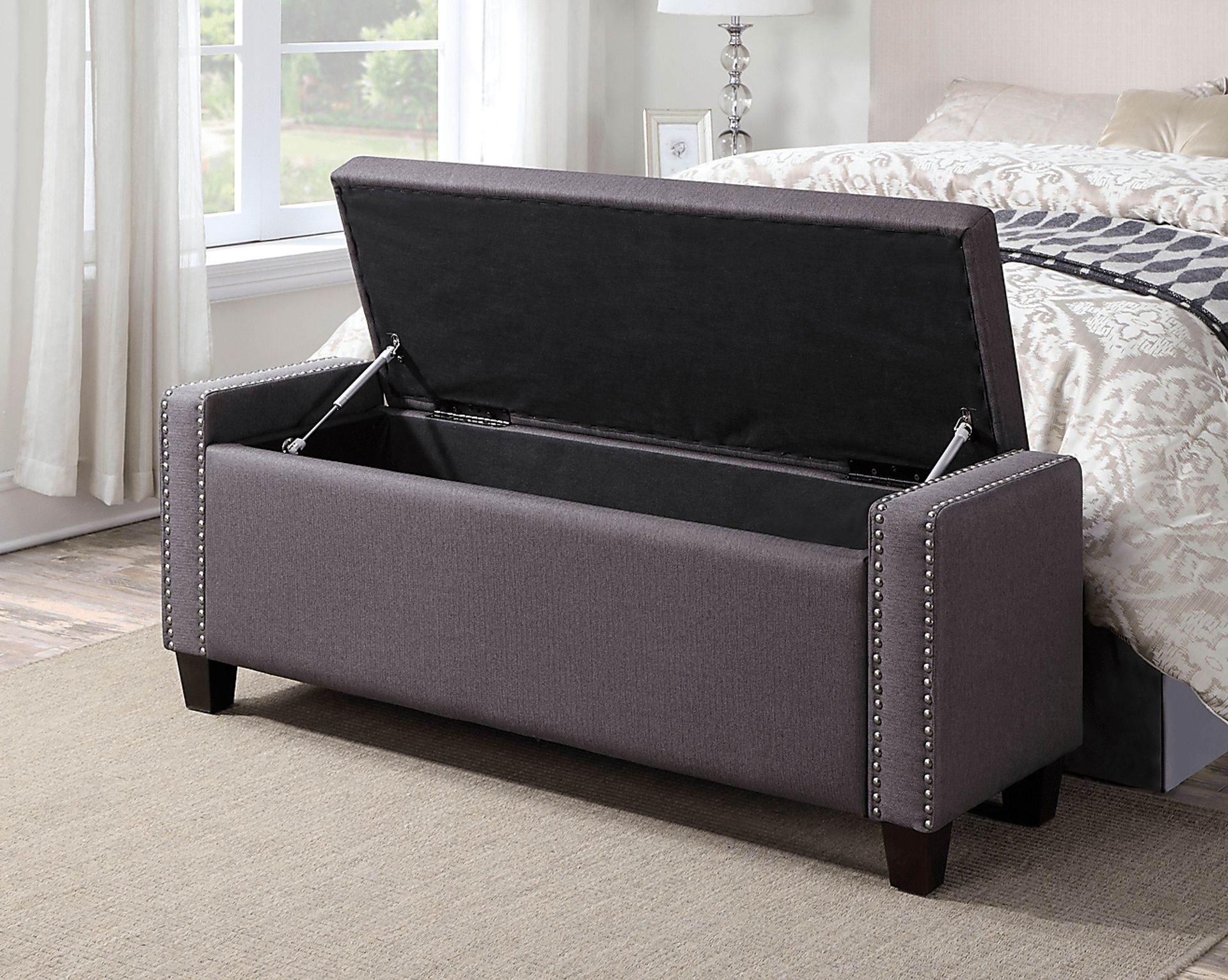 Achelle Slate Storage Bench - Image 5