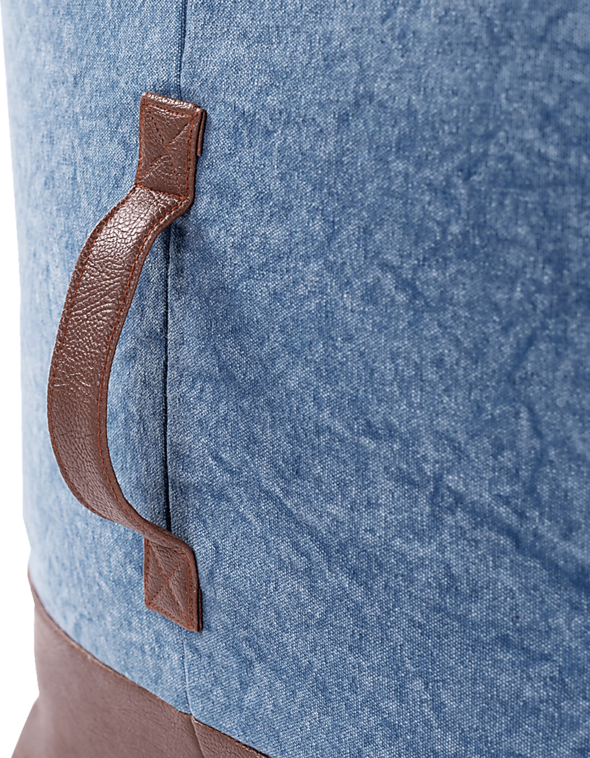 Acheson Teal Ottoman - Image 3