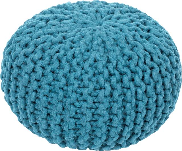 Acheson Teal Ottoman - Thumbnail - Image 1