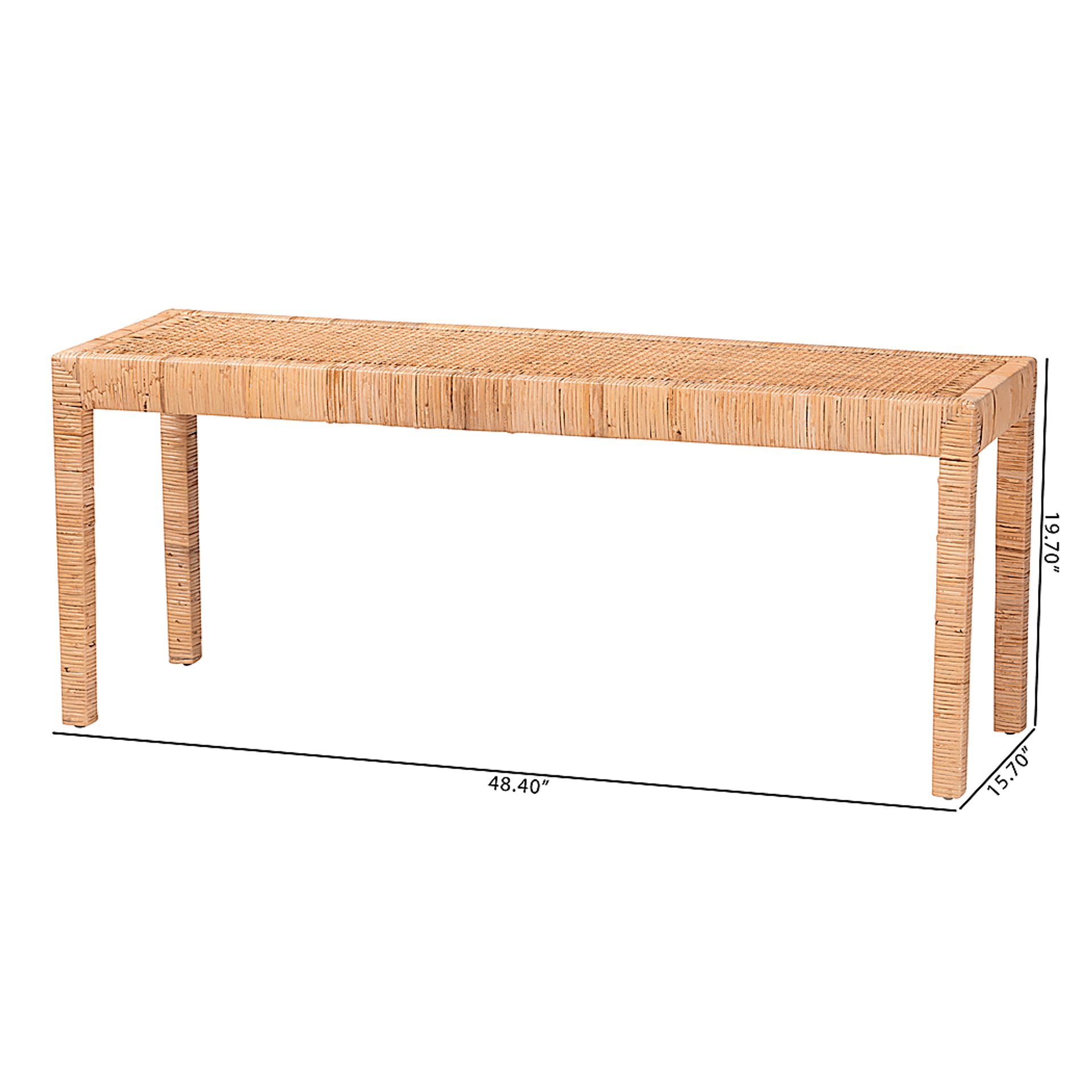 Ackerly Brown Long Bench - Image 8