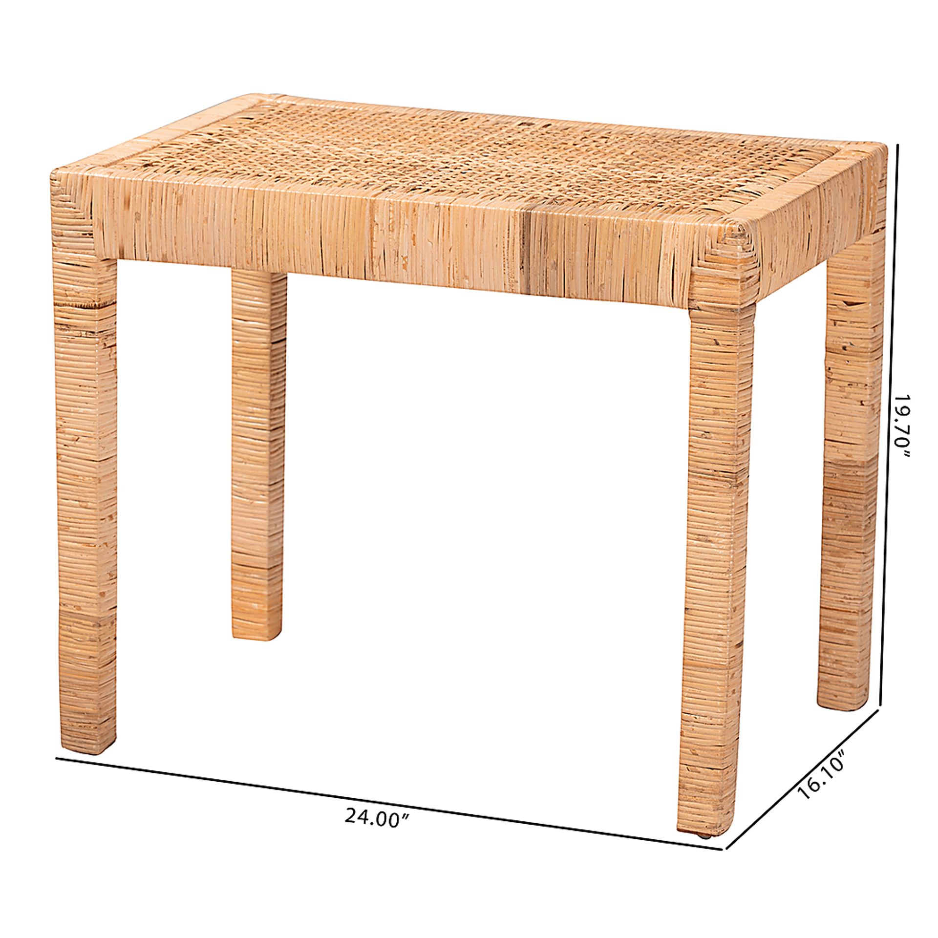 Ackerly Brown Short Bench - Image 8