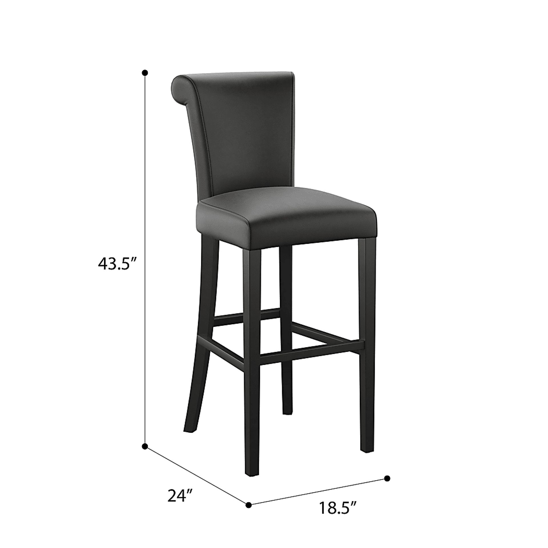 Ackerson Way Black Barstool, Set of 2 - Image 6