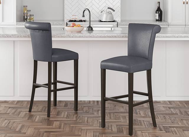 Ackerson Way Gray Barstool, Set of 2 - Thumbnail - Image 5