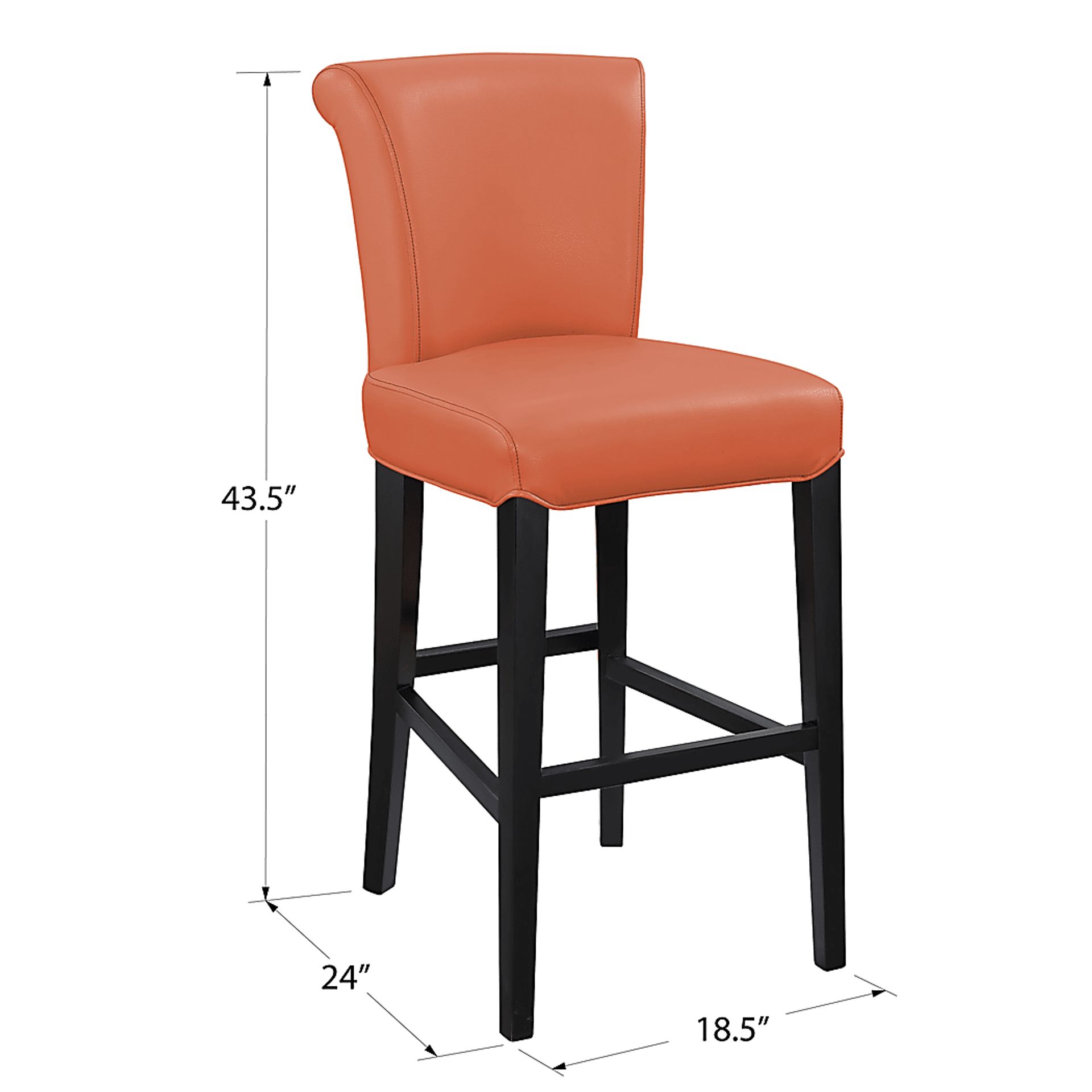 Ackerson Way Orange Barstool, Set of 2 - Image 6