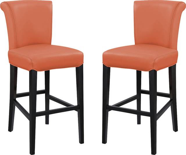 Ackerson Way Orange Barstool, Set of 2 - Thumbnail - Image 1