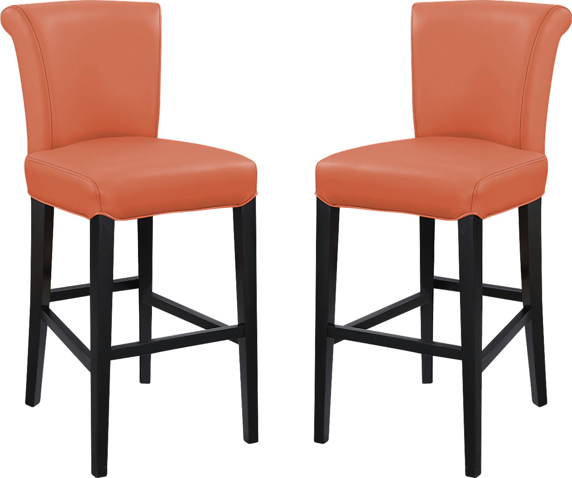 Ackerson Way Orange Barstool, Set of 2 - Image 1