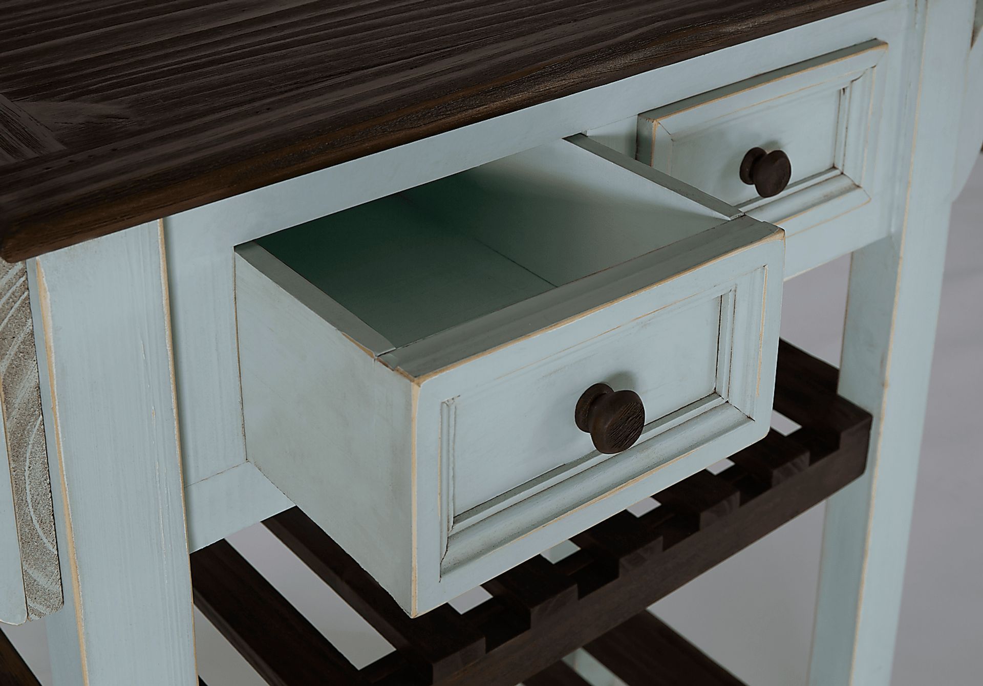 Ackley Green Kitchen Island - Image 3