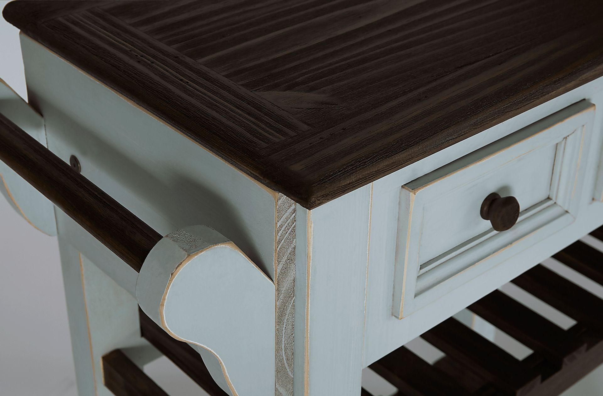 Ackley Green Kitchen Island - Image 4