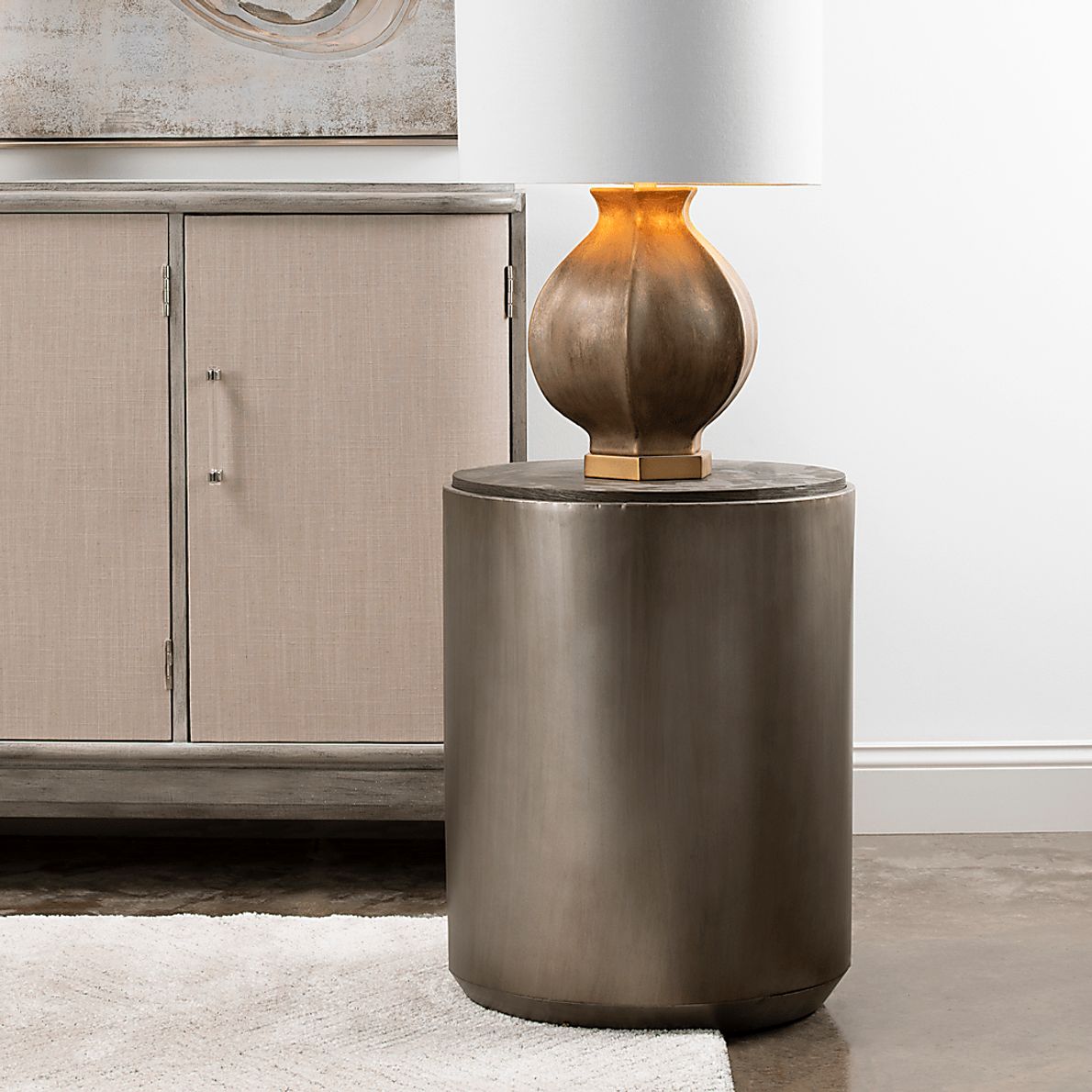 Aclander Gray End Table