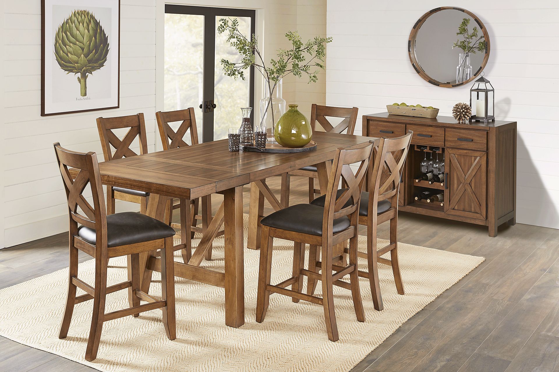 Acorn Cottage Brown 5 Pc Counter Height Dining Room - Image 1