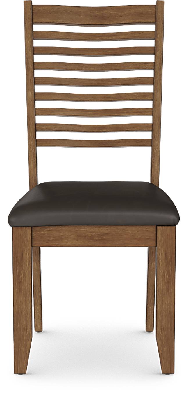 Acorn Cottage Brown 7 Pc Dining Room with Ladder Back Chairs - Thumbnail - Image 6