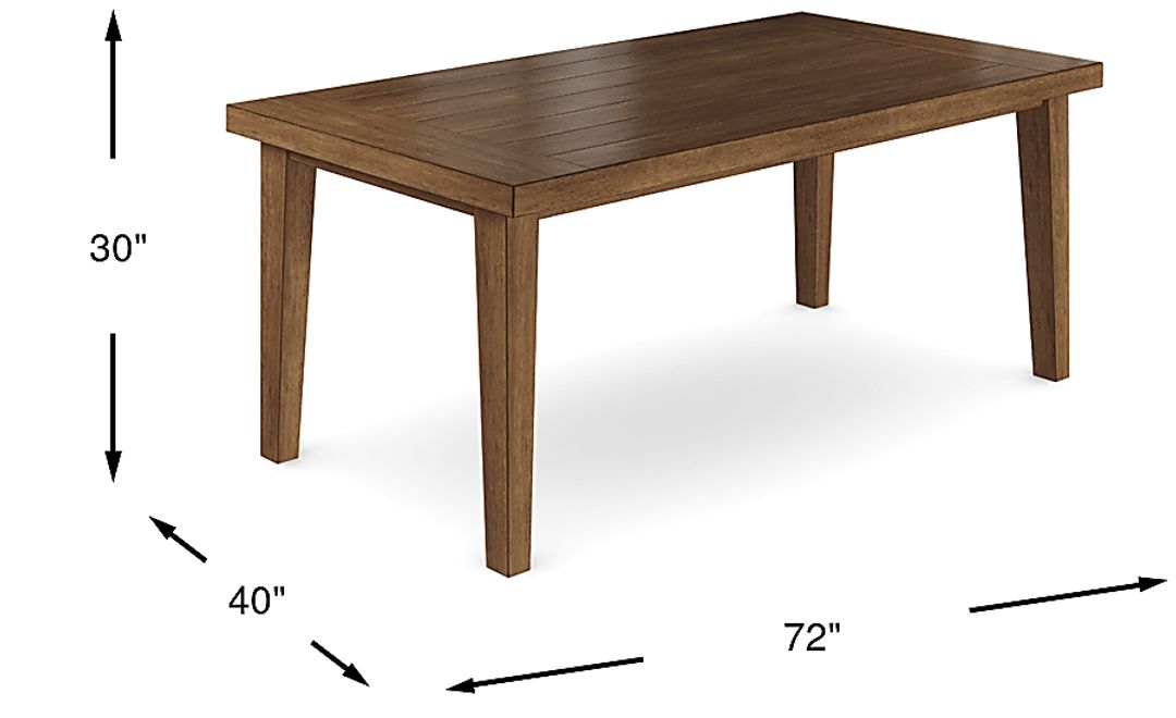 Acorn Cottage Brown Rectangle Dining Table