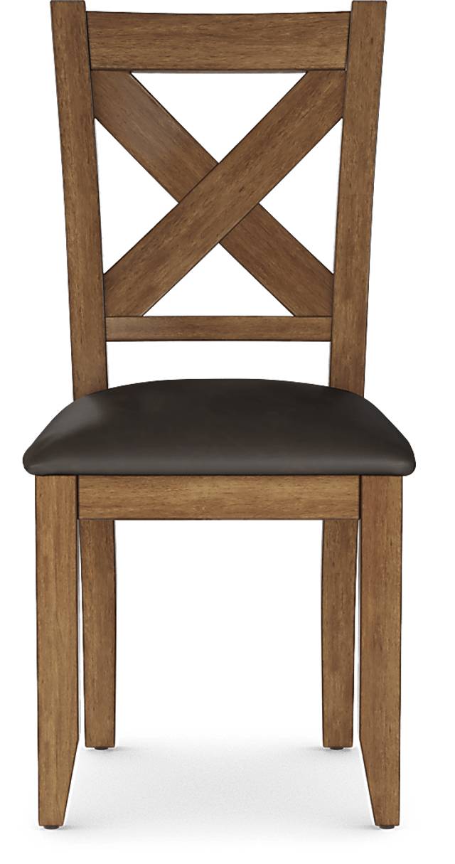 Acorn Cottage Brown X-Back Side Chair - Thumbnail - Image 4