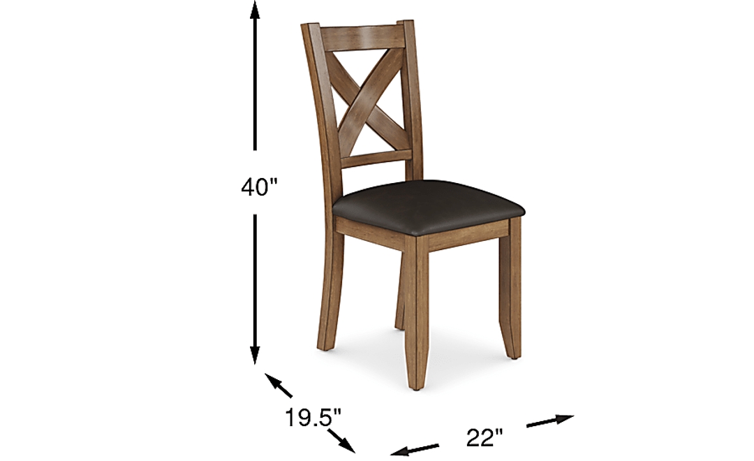 Acorn Cottage Brown X-Back Side Chair