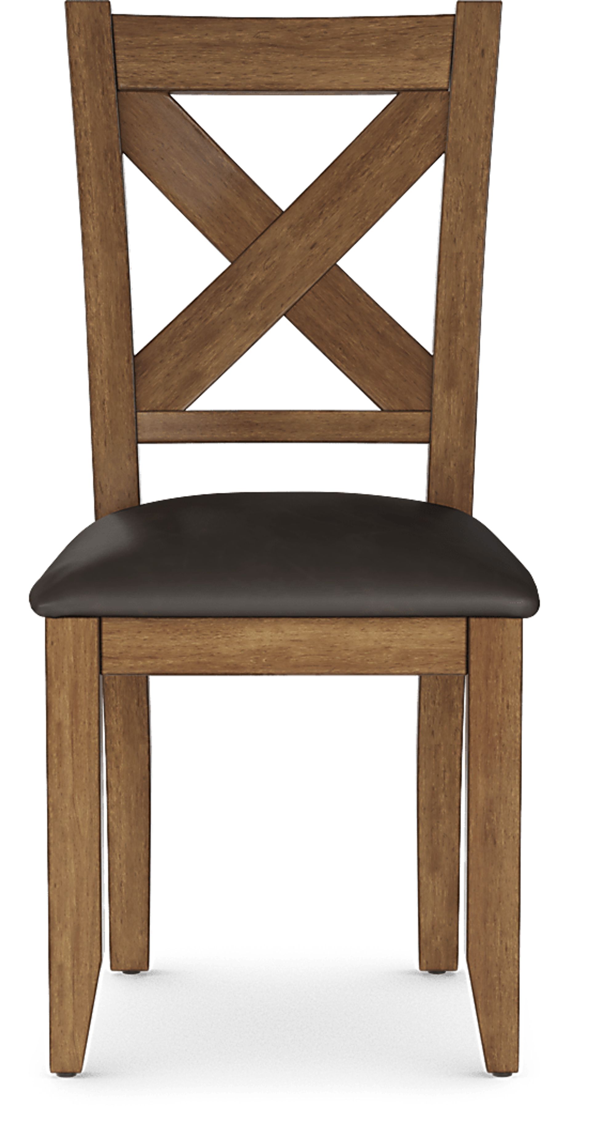 Acorn Cottage Brown 7 Pc Dining Room with X-Back Chairs - Image 7