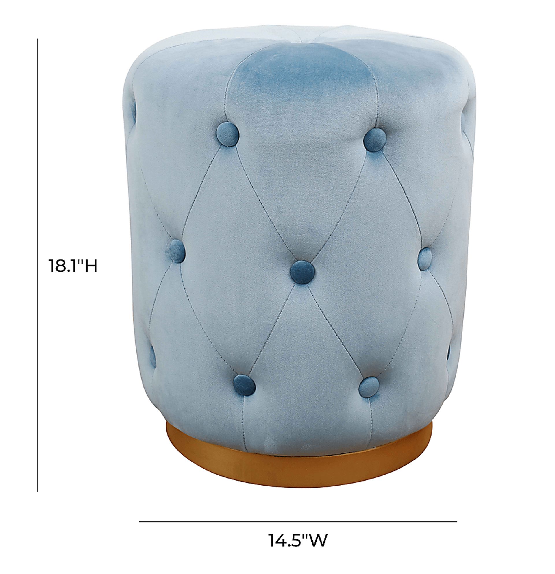 Adairas Blue Ottoman - Image 4