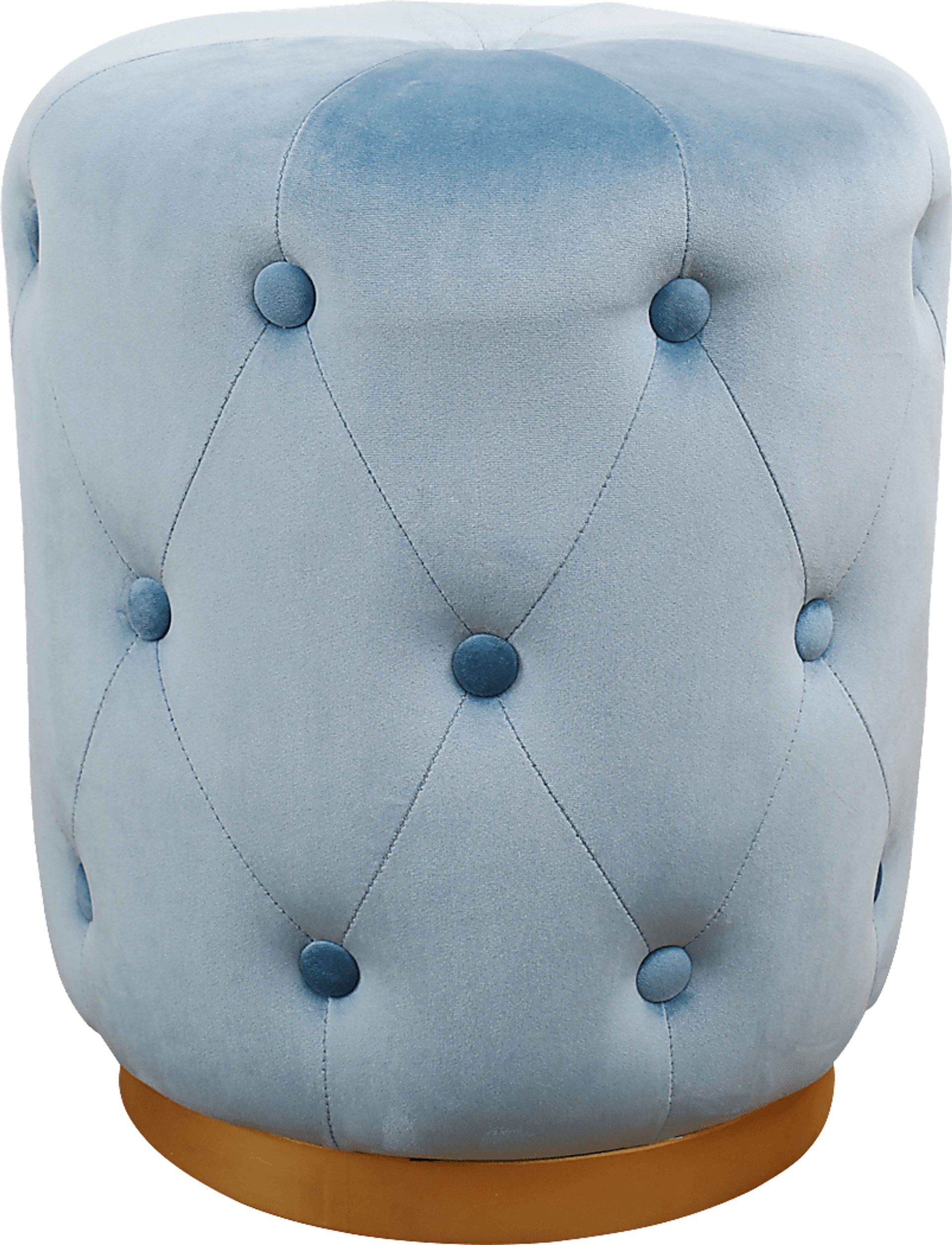 Adairas Blue Ottoman - Image 1