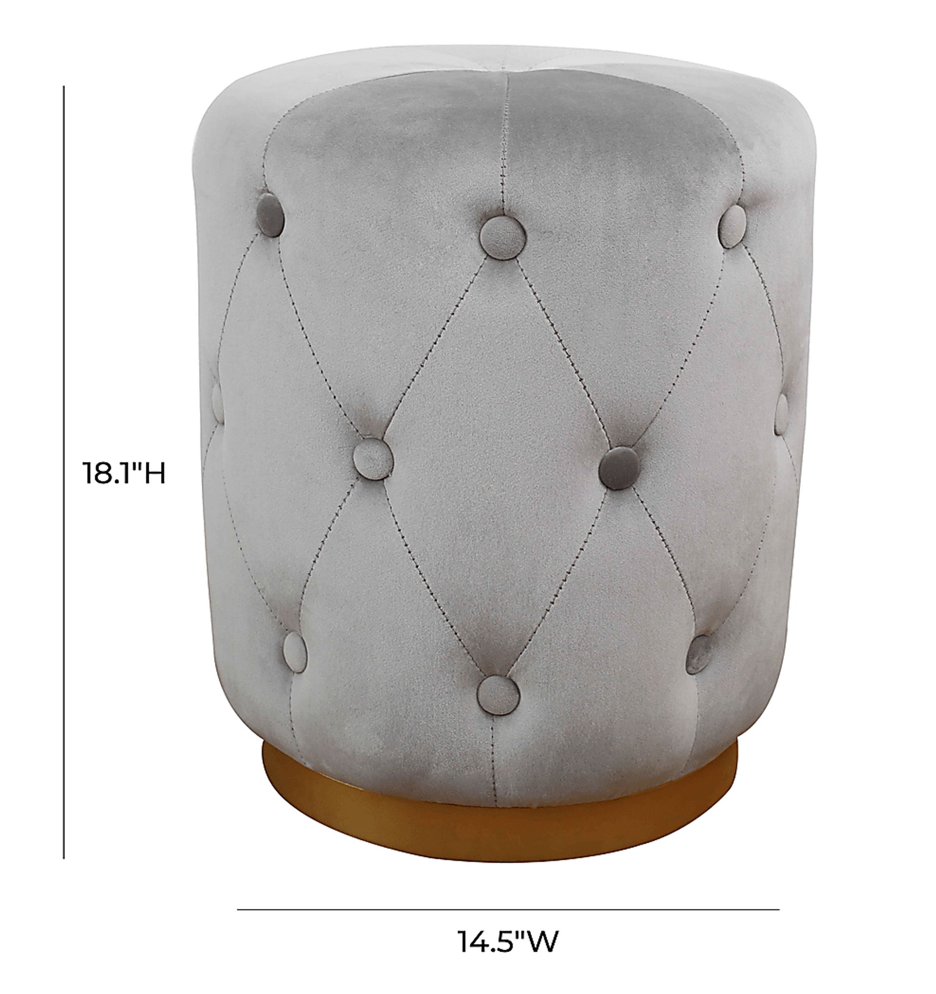 Adairas Gray Ottoman - Image 4