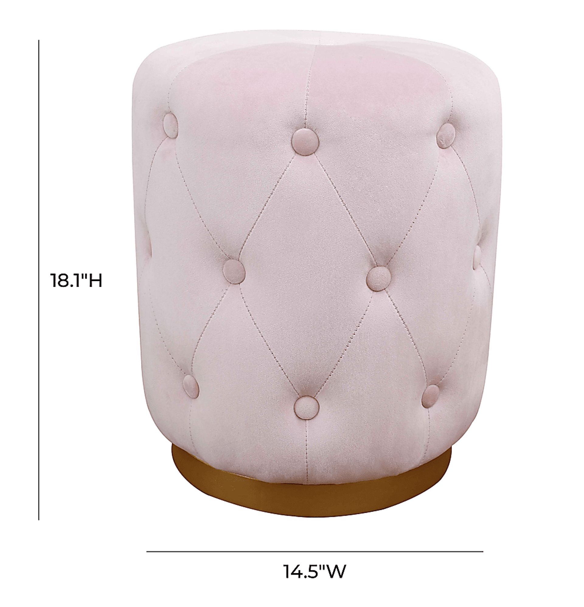 Adairas Pink Blush Accent Stool - Image 5
